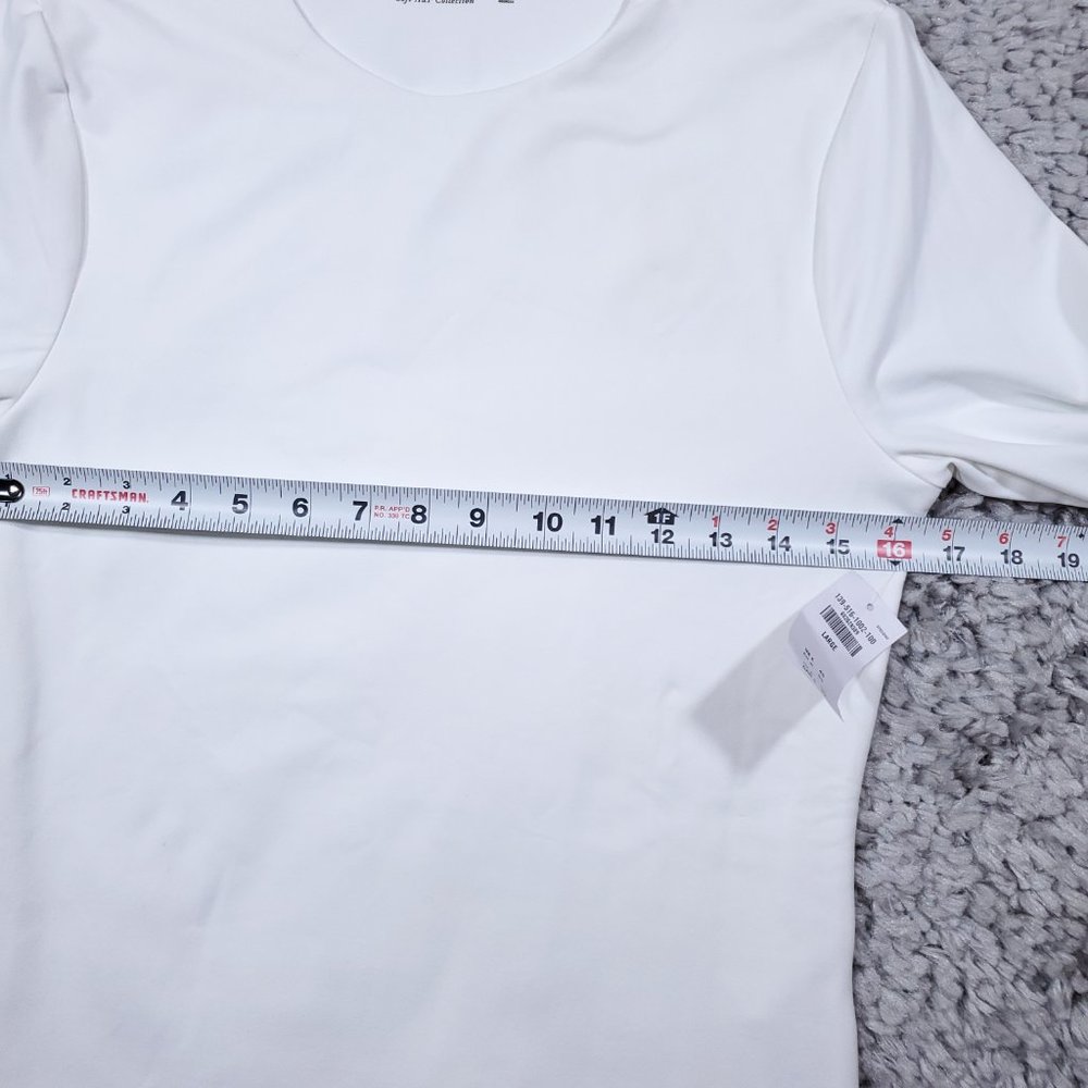 Abercrombie Soft A&F Collection Crew Neck Long Sleeve White Bodysuit Size Large - Picture 6 of 8